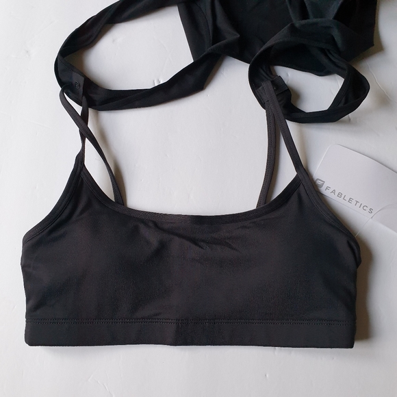 Fabletics 2 in 1 Lucia Blk Reversible Draped Tank-Top w/ Removable Sports Bra XS - Picture 11 of 16